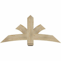 60"W x 27"H x 06"D x 6"F, 11/12 Pitch, Davenport Rough Sawn Timber Gable Bracket, Douglas Fir