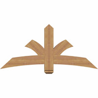 60"W x 27"H x 5 1/2"D x 5 1/2"F, 11/12 Pitch, Davenport Smooth Timber Gable Bracket, Western Red Cedar