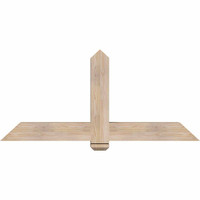 60"W x 27"H x 5 1/2"D x 5 1/2"F, 11/12 Pitch, Eugene Smooth Timber Gable Bracket, Douglas Fir