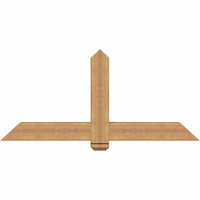 60"W x 27"H x 5 1/2"D x 5 1/2"F, 11/12 Pitch, Eugene Smooth Timber Gable Bracket, Western Red Cedar