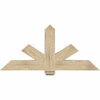 60"W x 27"H x 06"D x 6"F, 11/12 Pitch, Kennewick Rough Sawn Timber Gable Bracket, Douglas Fir