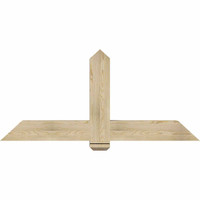 60"W x 27"H x 06"D x 6"F, 11/12 Pitch, Eugene Rough Sawn Timber Gable Bracket, Douglas Fir