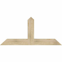 60"W x 27"H x 06"D x 6"F, 11/12 Pitch, Portland Rough Sawn Timber Gable Bracket, Douglas Fir