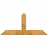 60"W x 27"H x 06"D x 6"F, 11/12 Pitch, Portland Rough Sawn Timber Gable Bracket, Western Red Cedar