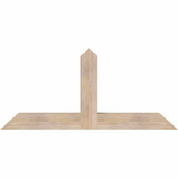 60"W x 27"H x 5 1/2"D x 5 1/2"F, 11/12 Pitch, Portland Smooth Timber Gable Bracket, Douglas Fir