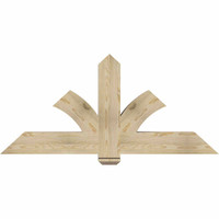 60"W x 27"H x 06"D x 6"F, 11/12 Pitch, Redmond Rough Sawn Timber Gable Bracket, Douglas Fir