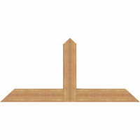 60"W x 27"H x 5 1/2"D x 5 1/2"F, 11/12 Pitch, Portland Smooth Timber Gable Bracket, Western Red Cedar