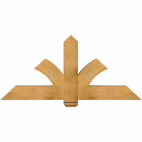 60"W x 27"H x 06"D x 6"F, 11/12 Pitch, Redmond Rough Sawn Timber Gable Bracket, Western Red Cedar