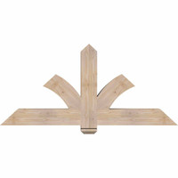60"W x 27"H x 5 1/2"D x 5 1/2"F, 11/12 Pitch, Redmond Smooth Timber Gable Bracket, Douglas Fir