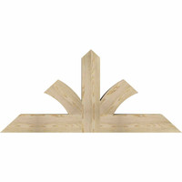 60"W x 27"H x 06"D x 6"F, 11/12 Pitch, Richland Rough Sawn Timber Gable Bracket, Douglas Fir