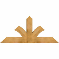 60"W x 27"H x 06"D x 6"F, 11/12 Pitch, Richland Rough Sawn Timber Gable Bracket, Western Red Cedar