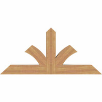 60"W x 27"H x 5 1/2"D x 5 1/2"F, 11/12 Pitch, Richland Smooth Timber Gable Bracket, Western Red Cedar