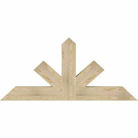 60"W x 27"H x 06"D x 6"F, 11/12 Pitch, Saratoga Rough Sawn Timber Gable Bracket, Douglas Fir