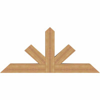 60"W x 27"H x 5 1/2"D x 5 1/2"F, 11/12 Pitch, Saratoga Smooth Timber Gable Bracket, Western Red Cedar