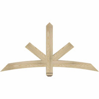 60"W x 30"H x 04"D x 4"F, 12/12 Pitch, Alberta Rough Sawn Timber Gable Bracket, Douglas Fir
