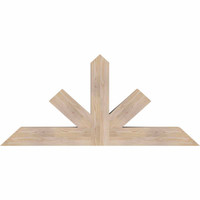 60"W x 27"H x 5 1/2"D x 5 1/2"F, 11/12 Pitch, Saratoga Smooth Timber Gable Bracket, Douglas Fir