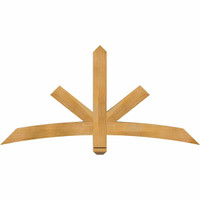 60"W x 30"H x 04"D x 4"F, 12/12 Pitch, Alberta Rough Sawn Timber Gable Bracket, Western Red Cedar