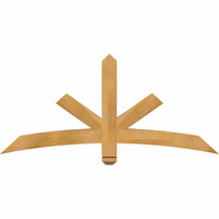 60"W x 27"H x 04"D x 4"F, 11/12 Pitch, Alberta Rough Sawn Timber Gable Bracket, Western Red Cedar