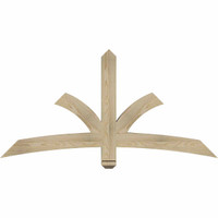 60"W x 30"H x 04"D x 4"F, 12/12 Pitch, Davenport Rough Sawn Timber Gable Bracket, Douglas Fir