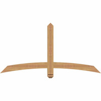60"W x 30"H x 3 1/2"D x 3 1/2"F, 12/12 Pitch, Bellingham Smooth Timber Gable Bracket, Western Red Cedar