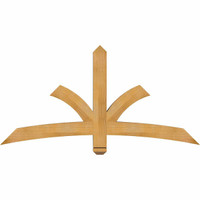 60"W x 30"H x 04"D x 4"F, 12/12 Pitch, Davenport Rough Sawn Timber Gable Bracket, Western Red Cedar