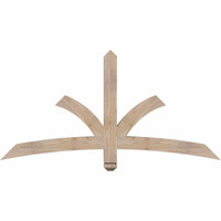 60"W x 30"H x 3 1/2"D x 3 1/2"F, 12/12 Pitch, Davenport Smooth Timber Gable Bracket, Douglas Fir