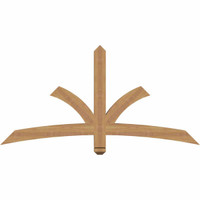 60"W x 30"H x 3 1/2"D x 3 1/2"F, 12/12 Pitch, Davenport Smooth Timber Gable Bracket, Western Red Cedar