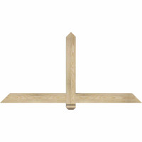 60"W x 30"H x 04"D x 4"F, 12/12 Pitch, Eugene Rough Sawn Timber Gable Bracket, Douglas Fir