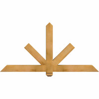 60"W x 30"H x 04"D x 4"F, 12/12 Pitch, Kennewick Rough Sawn Timber Gable Bracket, Western Red Cedar