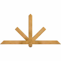 60"W x 30"H x 3 1/2"D x 3 1/2"F, 12/12 Pitch, Kennewick Smooth Timber Gable Bracket, Western Red Cedar