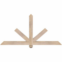 60"W x 30"H x 3 1/2"D x 3 1/2"F, 12/12 Pitch, Kennewick Smooth Timber Gable Bracket, Douglas Fir