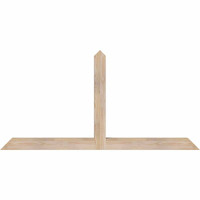 60"W x 30"H x 3 1/2"D x 3 1/2"F, 12/12 Pitch, Portland Smooth Timber Gable Bracket, Douglas Fir