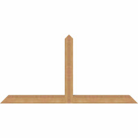 60"W x 30"H x 3 1/2"D x 3 1/2"F, 12/12 Pitch, Portland Smooth Timber Gable Bracket, Western Red Cedar