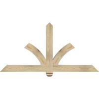 60"W x 30"H x 04"D x 4"F, 12/12 Pitch, Redmond Rough Sawn Timber Gable Bracket, Douglas Fir