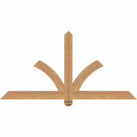 60"W x 30"H x 3 1/2"D x 3 1/2"F, 12/12 Pitch, Redmond Smooth Timber Gable Bracket, Western Red Cedar