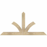 60"W x 30"H x 04"D x 4"F, 12/12 Pitch, Richland Rough Sawn Timber Gable Bracket, Douglas Fir