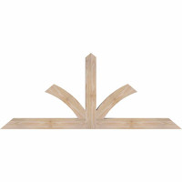 60"W x 25"H x 3 1/2"D x 3 1/2"F, 10/12 Pitch, Richland Smooth Timber Gable Bracket, Douglas Fir