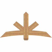 60"W x 30"H x 3 1/2"D x 5 1/2"F, 12/12 Pitch, Alberta Smooth Timber Gable Bracket, Western Red Cedar