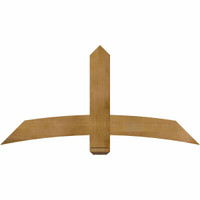 60"W x 30"H x 04"D x 6"F, 12/12 Pitch, Bellingham Rough Sawn Timber Gable Bracket, Western Red Cedar