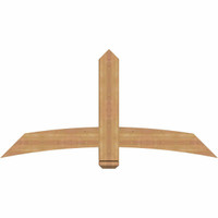 60"W x 30"H x 3 1/2"D x 5 1/2"F, 12/12 Pitch, Bellingham Smooth Timber Gable Bracket, Western Red Cedar
