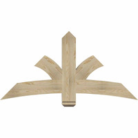 60"W x 30"H x 04"D x 6"F, 12/12 Pitch, Davenport Rough Sawn Timber Gable Bracket, Douglas Fir