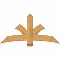 60"W x 30"H x 04"D x 6"F, 12/12 Pitch, Davenport Rough Sawn Timber Gable Bracket, Western Red Cedar