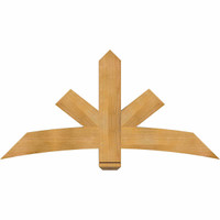 60"W x 30"H x 04"D x 6"F, 12/12 Pitch, Alberta Rough Sawn Timber Gable Bracket, Western Red Cedar