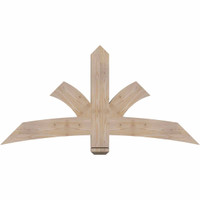 60"W x 30"H x 3 1/2"D x 5 1/2"F, 12/12 Pitch, Davenport Smooth Timber Gable Bracket, Douglas Fir