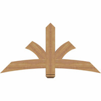 60"W x 30"H x 3 1/2"D x 5 1/2"F, 12/12 Pitch, Davenport Smooth Timber Gable Bracket, Western Red Cedar