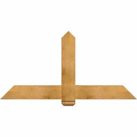 60"W x 30"H x 04"D x 6"F, 12/12 Pitch, Eugene Rough Sawn Timber Gable Bracket, Western Red Cedar