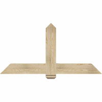 60"W x 30"H x 04"D x 6"F, 12/12 Pitch, Eugene Rough Sawn Timber Gable Bracket, Douglas Fir