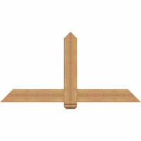 60"W x 30"H x 3 1/2"D x 5 1/2"F, 12/12 Pitch, Eugene Smooth Timber Gable Bracket, Western Red Cedar