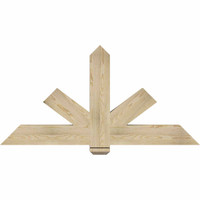 60"W x 30"H x 04"D x 6"F, 12/12 Pitch, Kennewick Rough Sawn Timber Gable Bracket, Douglas Fir