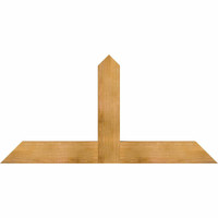 60"W x 30"H x 04"D x 6"F, 12/12 Pitch, Portland Rough Sawn Timber Gable Bracket, Western Red Cedar